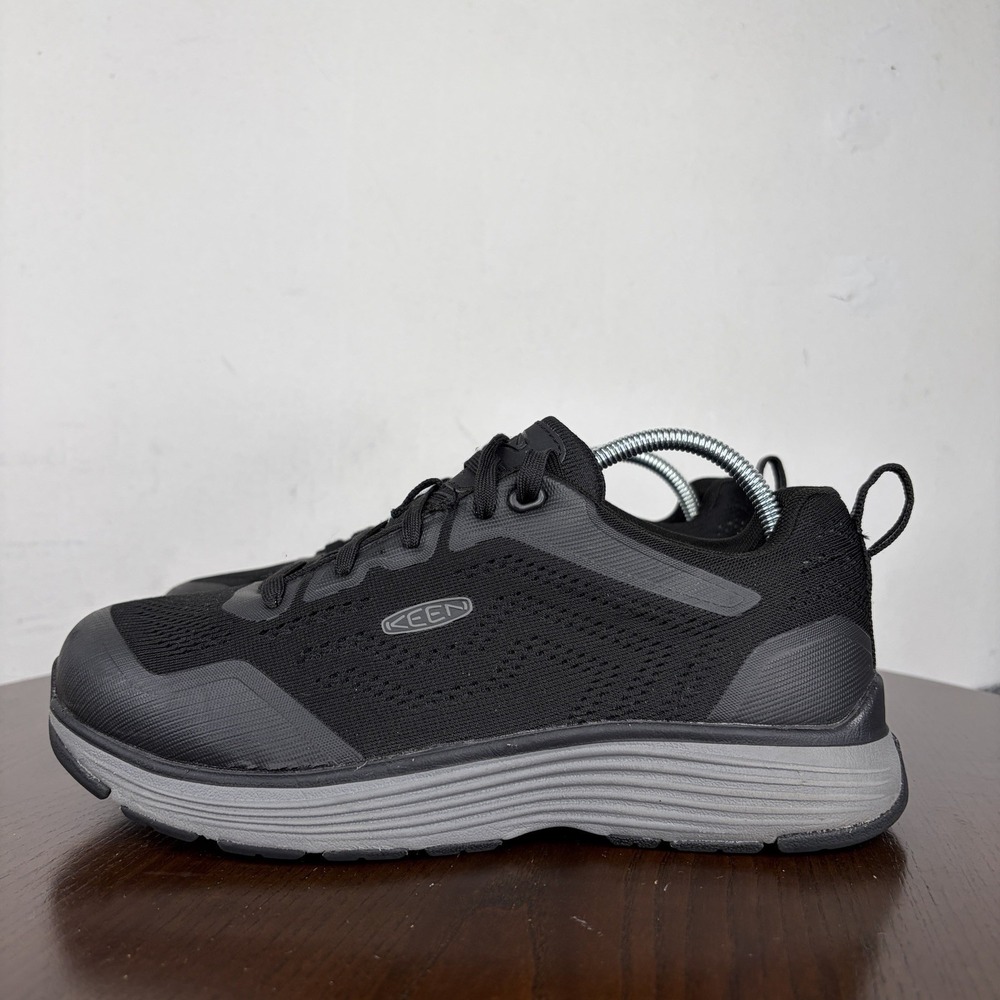 Keen Sparta Work Shoes Women's 8.5W Wide Black Gray Alloy Toe Utility Safety